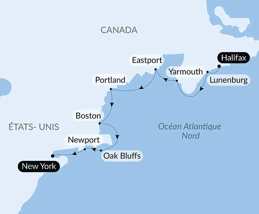 Carte de l'itinéraire